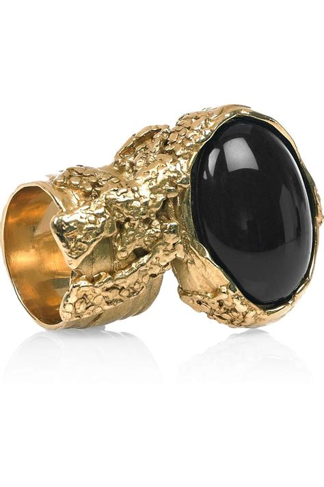 ysl arty ring black gold|saint laurent rings for women.